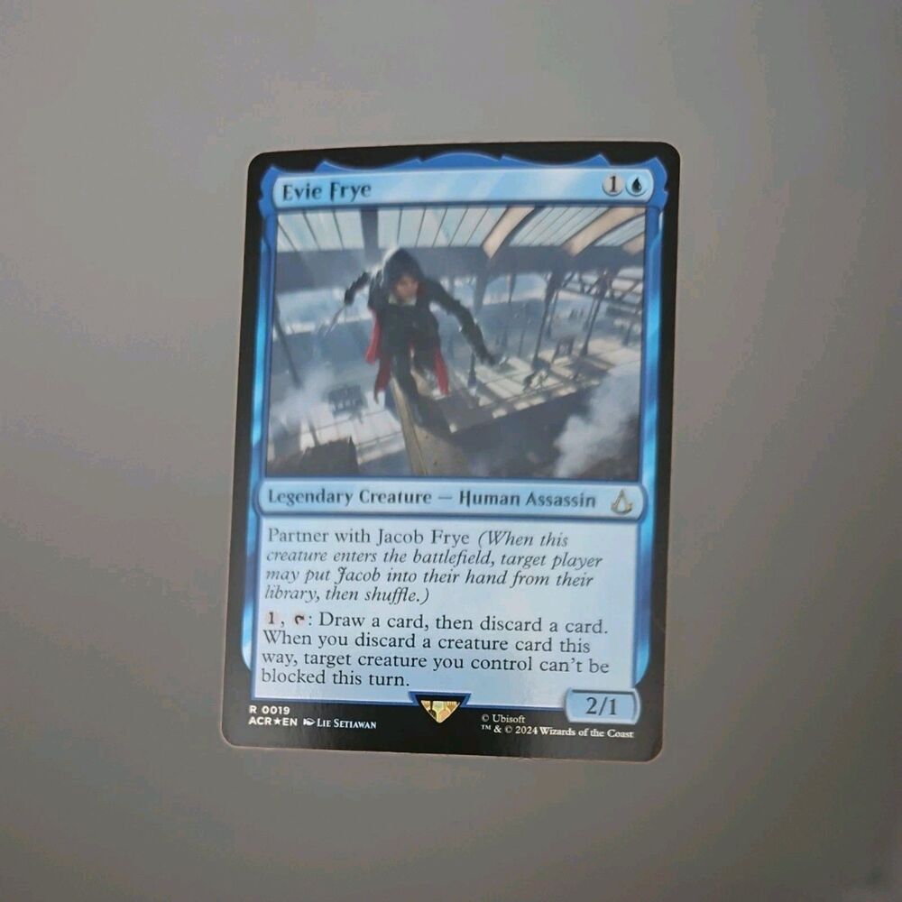 Evie Frye Etched Foil Rare, Assassin's Creed #192, MTG Magic The Gathering